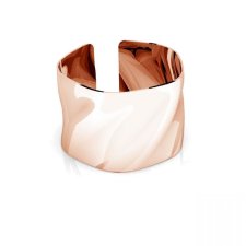 pierścionek regulowany SIMPLE WAVE - różowe złoto 18K