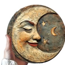 Metalowa zawieszka księżyc w stylu Vintage dekoracja ścienna