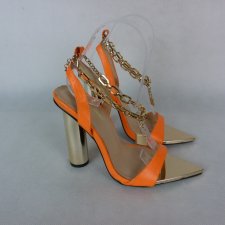 Public Desire sandały na obcasie ekoskóra 4 / 37 24 cm