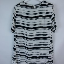 H&M dłuższa bluzka tunika paski / 40
