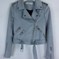 Zara zamszowa kurtka ramoneska / XS
