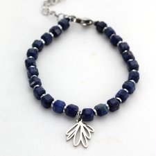 Bransoletka z lapis-lazuli z koniczynką