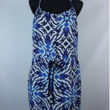 Cynthia Rowley sukienka do kolan 100% len / XL