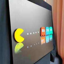 Obraz 3D relief ręcznie malowany PAC-MAN