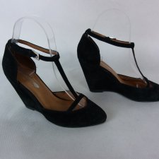 Jeffrey Campbell Free People koturn skóra naturalna zamszowa / 36