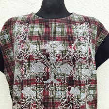 ZARA - SUKIENKA ŁĄCZONE TKANINY