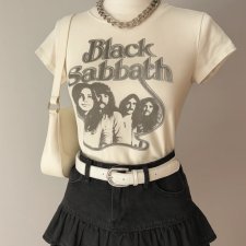 Vintage y2k Style Black Sabbath RIP Tee – Ozzy Osbourne Graphic T-Shirt, Band Merch, 70s Rock Y2K Grunge Top bluzka