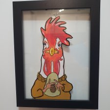 Grafika Obraz KURA AVOKADO 16x21