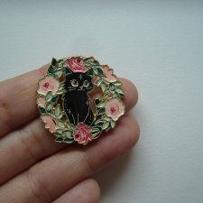 PIN PRZYPINKA BROSZKA CZARNY KOT