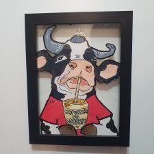 Grafika Obraz OWCA HUMMUS 18x23