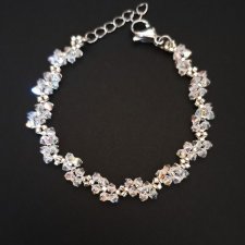 Ślubna Bransoletka z Kryształków Preciosa Crystal AB i Koralików Miyuki Delica