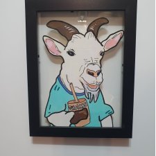 Grafika Obraz KOZIOŁ OWSIANY 18x23