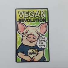 Magnes na lodówkę Świnka Tofu Vegan Revolution