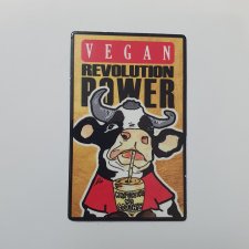 Magnes na lodówkę KROWA VEGAN POWER