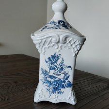Pojemnik na herbatę   ręcznie malowany Delft  francuski styl