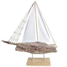Żaglowiec, statek ze starego drewna /11/ rękodzieło, handmade