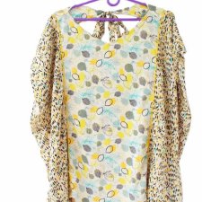 PLUS SIZE bluzka cytryny Miss Captain wiskoza