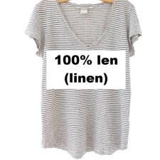 exclusive 100% linen T-shirt striped