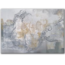 Obraz na płótnie - 100x70 cm  Czaple i ornamenty (1-0693)