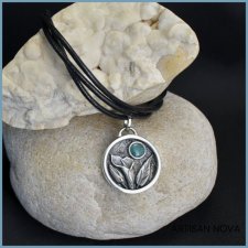 TURQUOISE CUPRITE – Naszyjnik ze Srebra i Kuprytu
