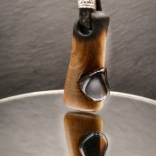 Ręcznie rzeźbiony wisiorek z orzecha, onyks– biżuteria z duszą natury - pirografia prezent dla kobiety dla niej Unique Jewelry Design