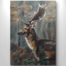 Daniel byk, oryginał, akryl na płótnie 50x70 cm