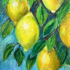 Gałązka cytryny Original Akwarela A4