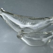 Antique hygienic english glass baby bottle - vintage Feeder - kolekcjonerska butelka na mleko