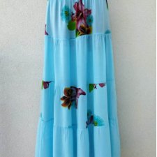 MADE IN ITALY- SPÓDNICA MAXI Z FALBANAMI