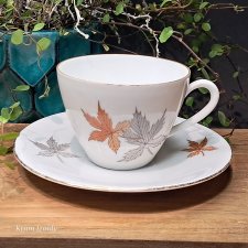 Niemiecka porcelana Christian Seltmann Weiden filiżanka i spodek liście