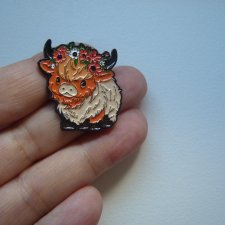 PIN PRZYPINKA BROSZKA KROWA KRÓWKA