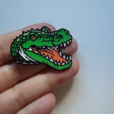 PIN PRZYPINKA BROSZKA KROKODYL GŁOWA KROKODYLA