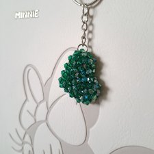 Zielony Brelok w Kształcie Serca - Zawieszka do kluczy, torebki, plecaka
