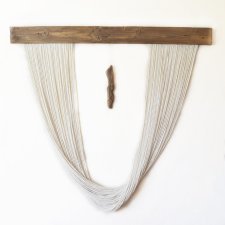 Makrama dekoracja ścienna ze starym drewnem dekoracja japandi wabi-sabi /4/