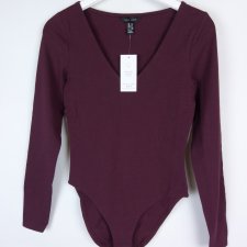 New Look body długi rękaw bawełna burgund z metką 10 / 38