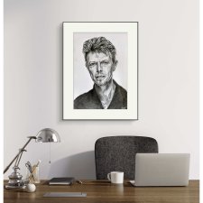 PLAKAT - DAVID BOWIE - SERIA IKONY (A3) - wykonany z oryginalnego rysunku, prezent, dla niej niego