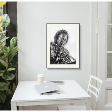 PLAKAT - MILES DAVIS - SERIA IKONY (A3) - wykonany z oryginalnego rysunku, prezent, dla niej niego