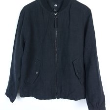 H&M cienka męska kurtka len / S
