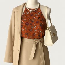Bluzka boho kwiaty vintage floral print