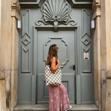 Torba Mr.m Pixel khaki- uszy skóra naturalna