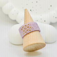 Pierścionek handmade w kolorze pudrowego różu