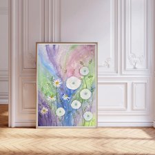 Łąka. Oryginalna akwarela 50x70cm