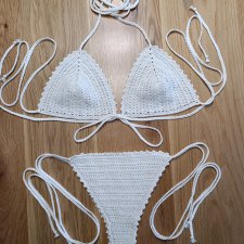 Bikini szydełkowe kremowe M