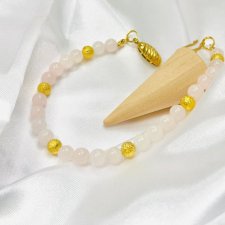 Bransoletka z naturalnego Różowego Kwarcu