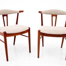 Dwa tekowe krzesła, duński design, lata 60.