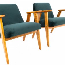 Komplet foteli Chierowskiego , model 366, lata 70-te. PO RENOWACJI