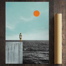 Kolaż minimalistyczny - Miło Cię widzieć ( 50x70 cm )