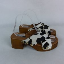 Marks & Spencer skórzane klapki naturalna skóra 37,5 - 24,5 cm