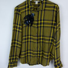 H&M koszulowa bluzka koszula krata wiskoza / 40