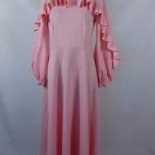 Shein rozkloszowana sukienka maxi pink / M